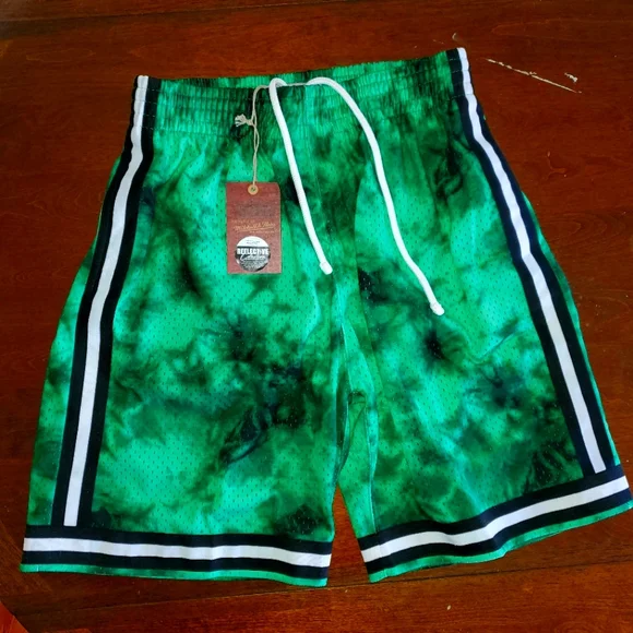 Mitchell & Ness Boston Celtics Shorts NBA Galaxy Swingman Green Multiple Sizes - Picture 1 of 16